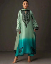 Mint Shamoze Silk 2 Tone - MS AURA SHOPMS Aura Shop: Women's Clothing, Skincare, Lawn, Silk & Formal Suits