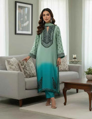 Mint Shamoze Silk 2 Tone - MS AURA SHOPMS Aura Shop: Women's Clothing, Skincare, Lawn, Silk & Formal Suits