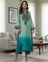 Mint Shamoze Silk 2 Tone - MS AURA SHOPMS Aura Shop: Women's Clothing, Skincare, Lawn, Silk & Formal Suits