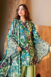 "3-piece unstitched printed lawn suit" - MS AURA SHOPMS Aura Shop: Women's Clothing, Skincare, Lawn, Silk & Formal Suits