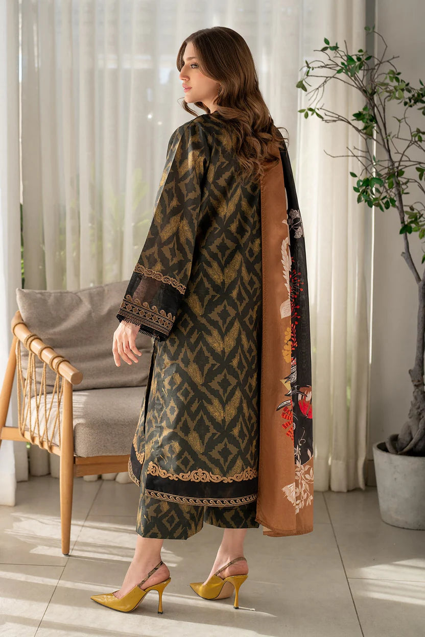 BAROQUE 3PIECE LAWN PRINTED DRES