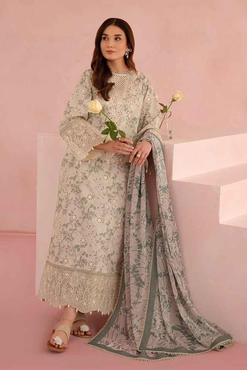 Afrozeh floral charm lawn Embroidered Dress