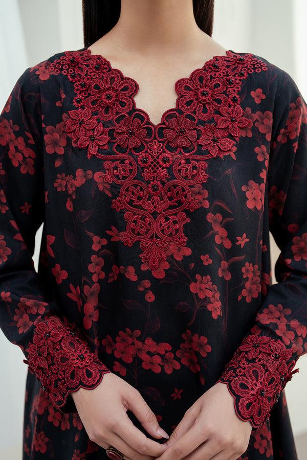 Baroque Black Digital Printed Lawn Dress