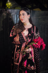 Aneelas - 3PC Velvet Embroidered Suit