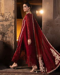 Azure Chiffon Unstitched 3Piece Dress