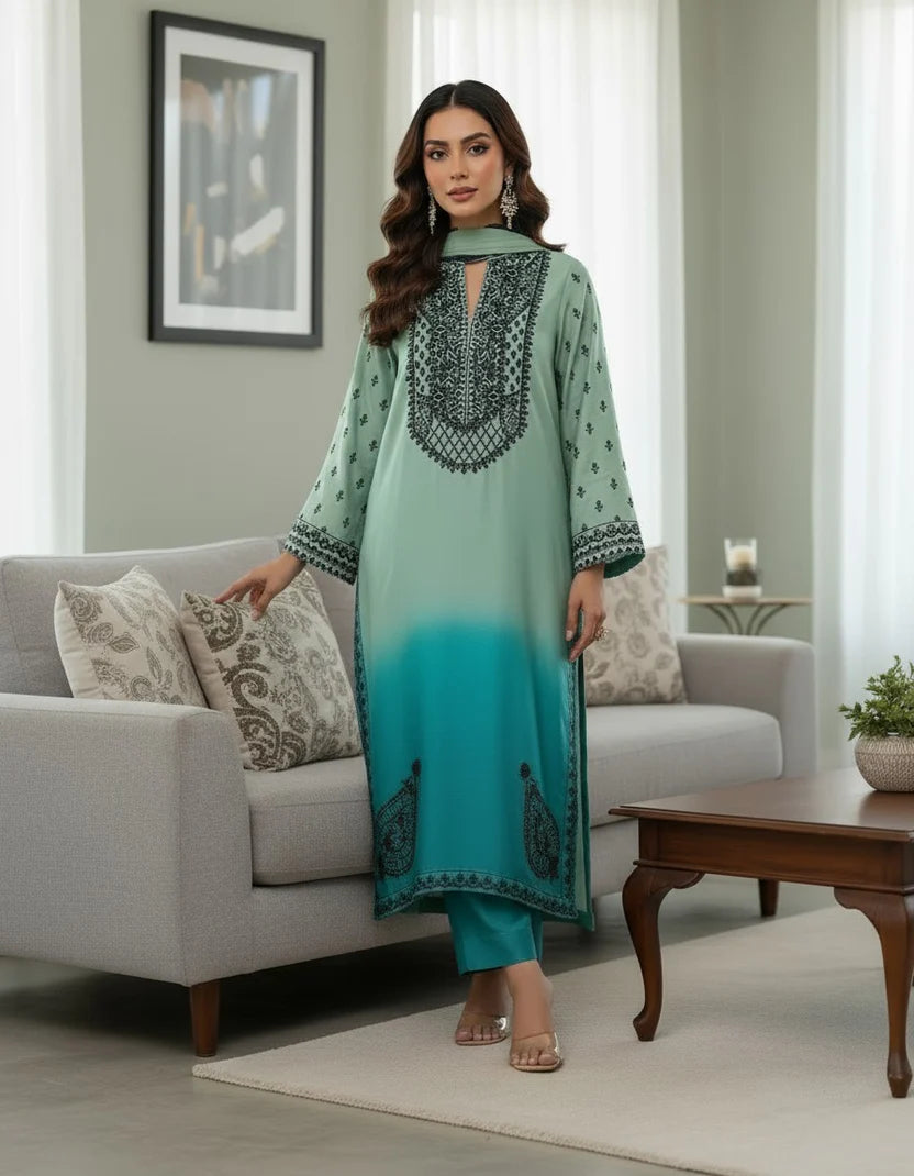 Mint Shamoze Silk 2 Tone