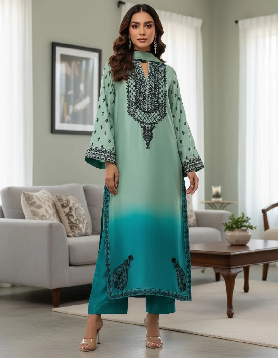 Mint Shamoze Silk 2 Tone