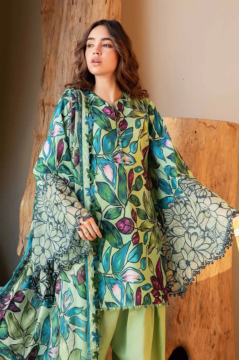 "3-piece unstitched printed lawn suit"