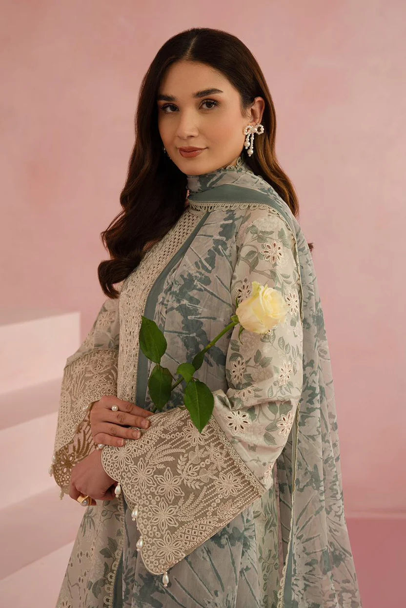 Afrozeh floral charm lawn Embroidered Dress